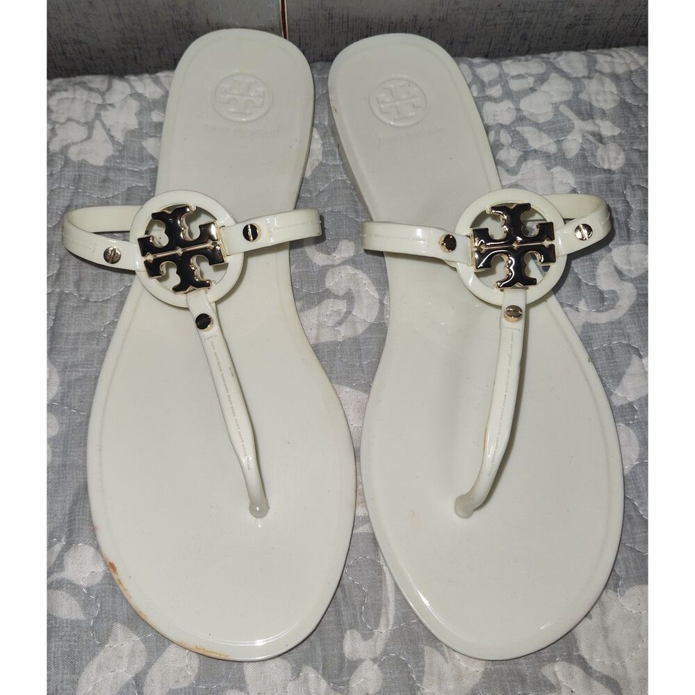 Tory Burch Mini Miller Flat Jelly Sandals Sz 8M